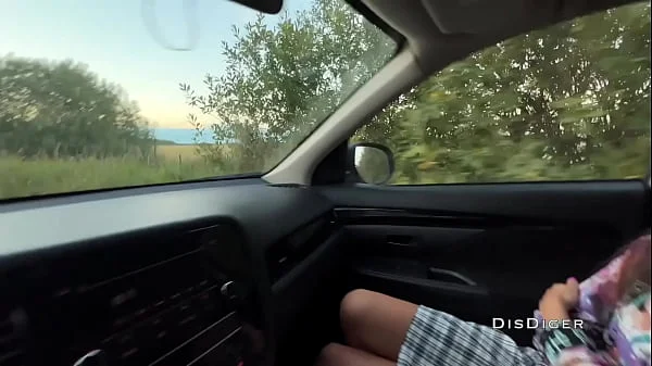 Cute hitchhiker agreed to suck and fuck - Russian Public Agent