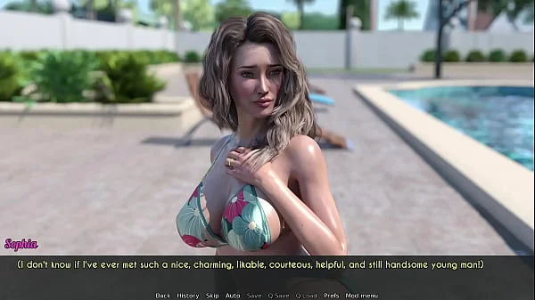 A Wife And StepMother (AWAM) #14b - Sunbath With Sam - Porn games, Adult games, 3d game