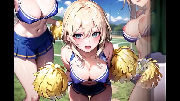 Hot Anime Cheerleader Motivating You Transparent Cloth (with pussy masturbation ASMR sound!)