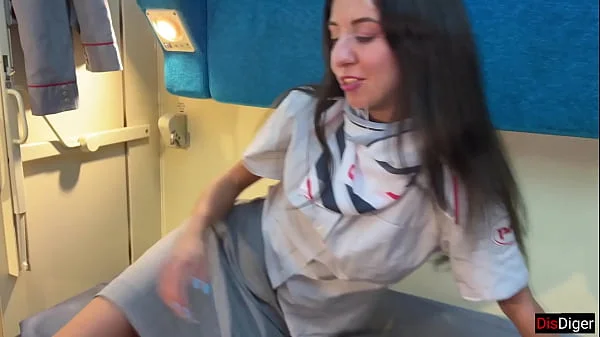 The guilty train conductor offered a premium service to the passenger - Anal and Cumwalk